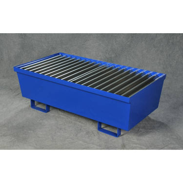 2 Drum Steel Containment Pallet - Blue - Model 1620ST